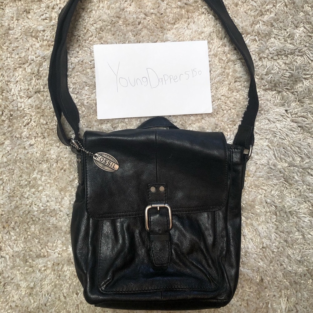 💖Fossil Leather Messenger Bag